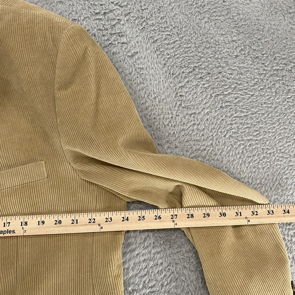 Lauren Ralph Lauren‎ Blazer Mens 44R Beige Corduroy Two Button Sport Coat 80s